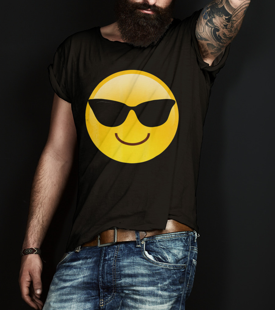 Cool Smiley Sunglasses Emoji Shades T-Shirt