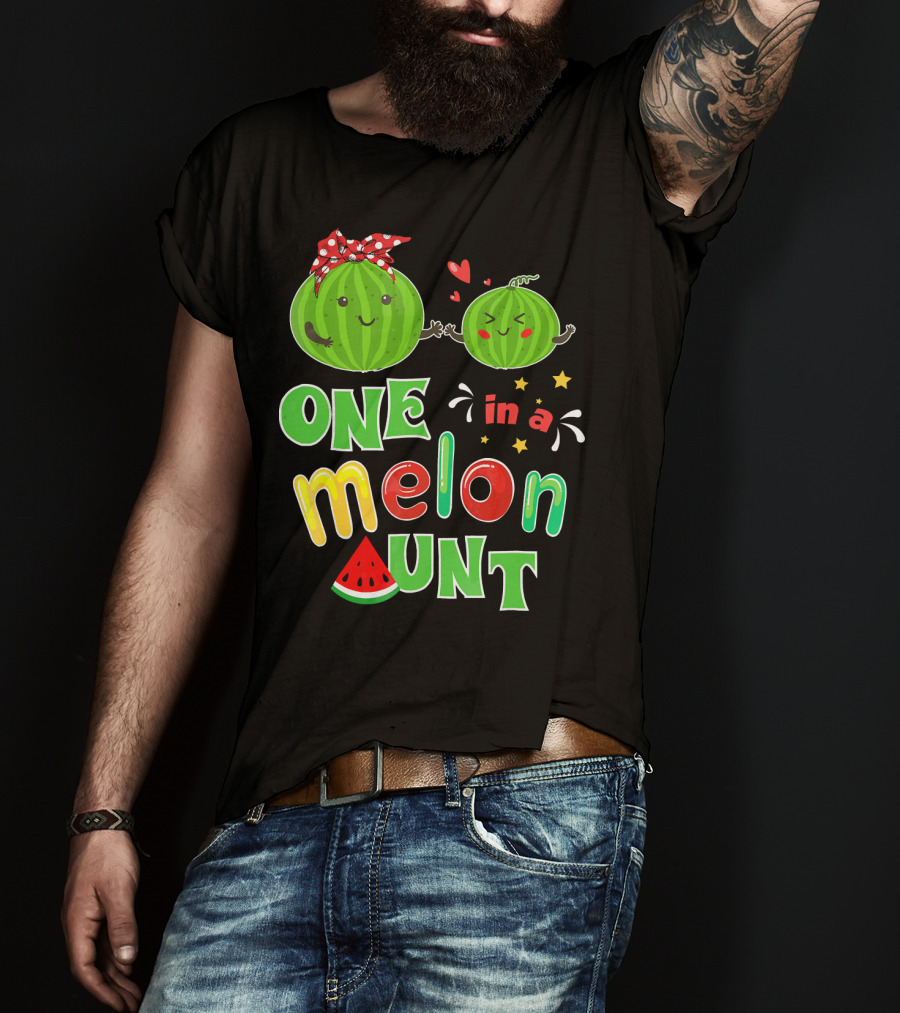 One In A Melon Aunt Watermelon Summer Tropical T-Shirt