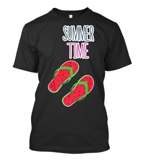 Summer Time Watermelon Flip Flop Fun T-Shirt