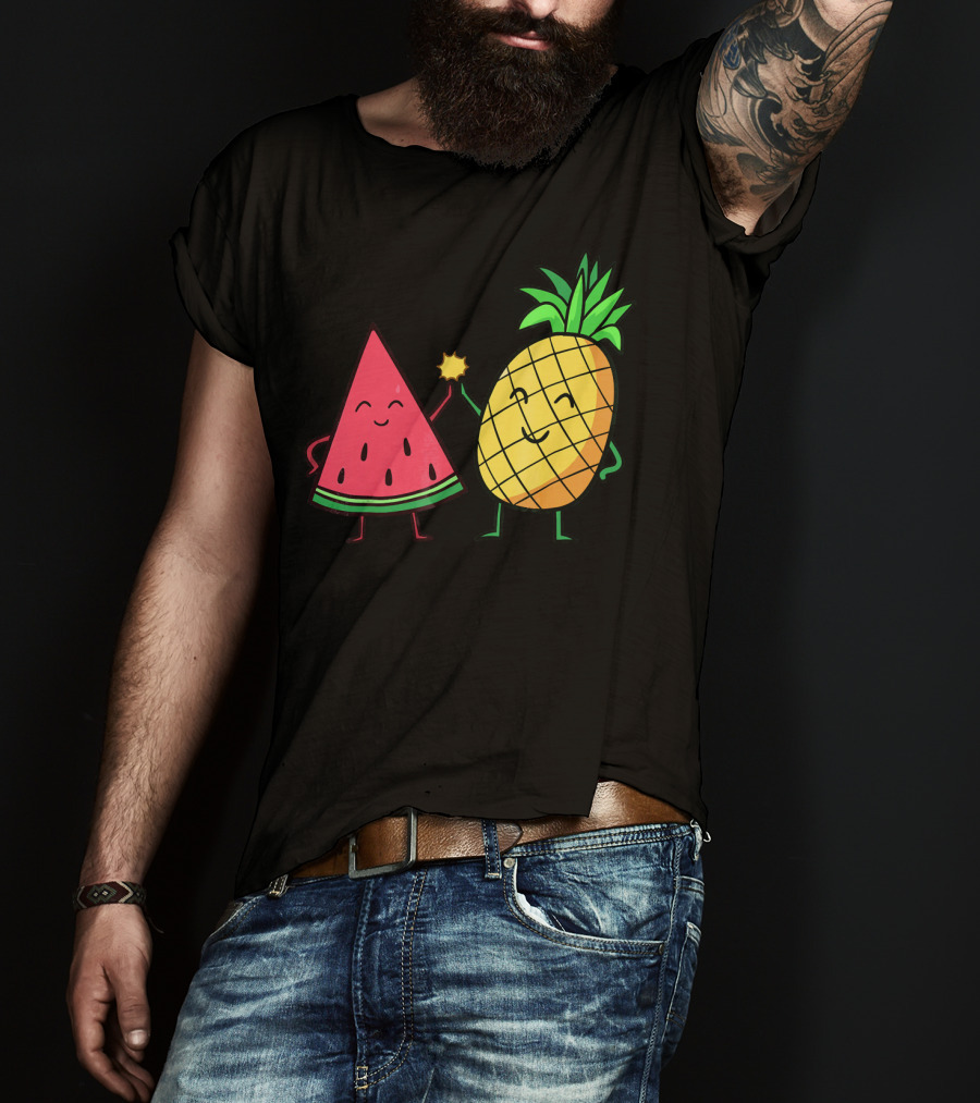 Watermelon Pineapple Friendship High Five T-Shirt