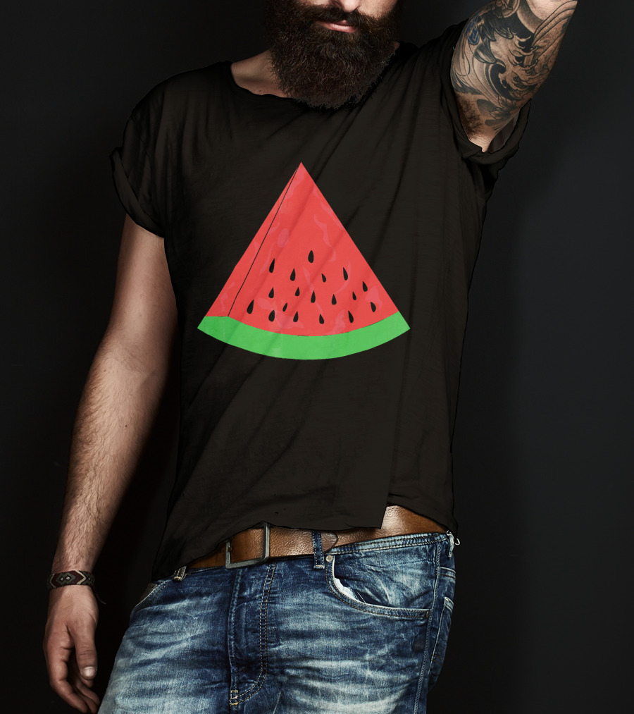 Red Watermelon Fruit Slice Summer Vacation T-Shirt
