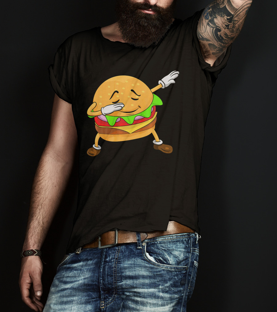 Burger Dabbing Dance Cheese Lettuce Tomato T-Shirt