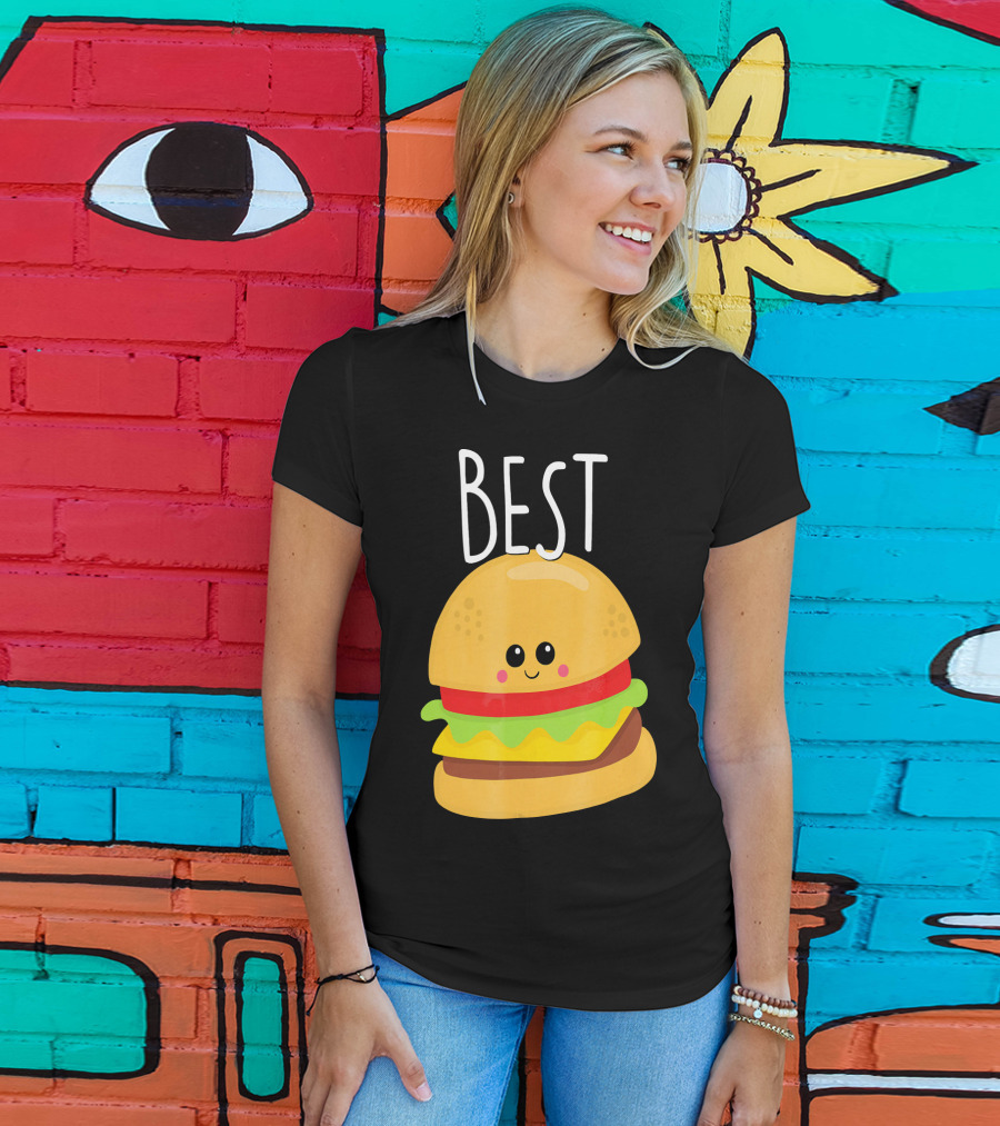 Bestie Cute Food BFF Best Friend Burger T-Shirt