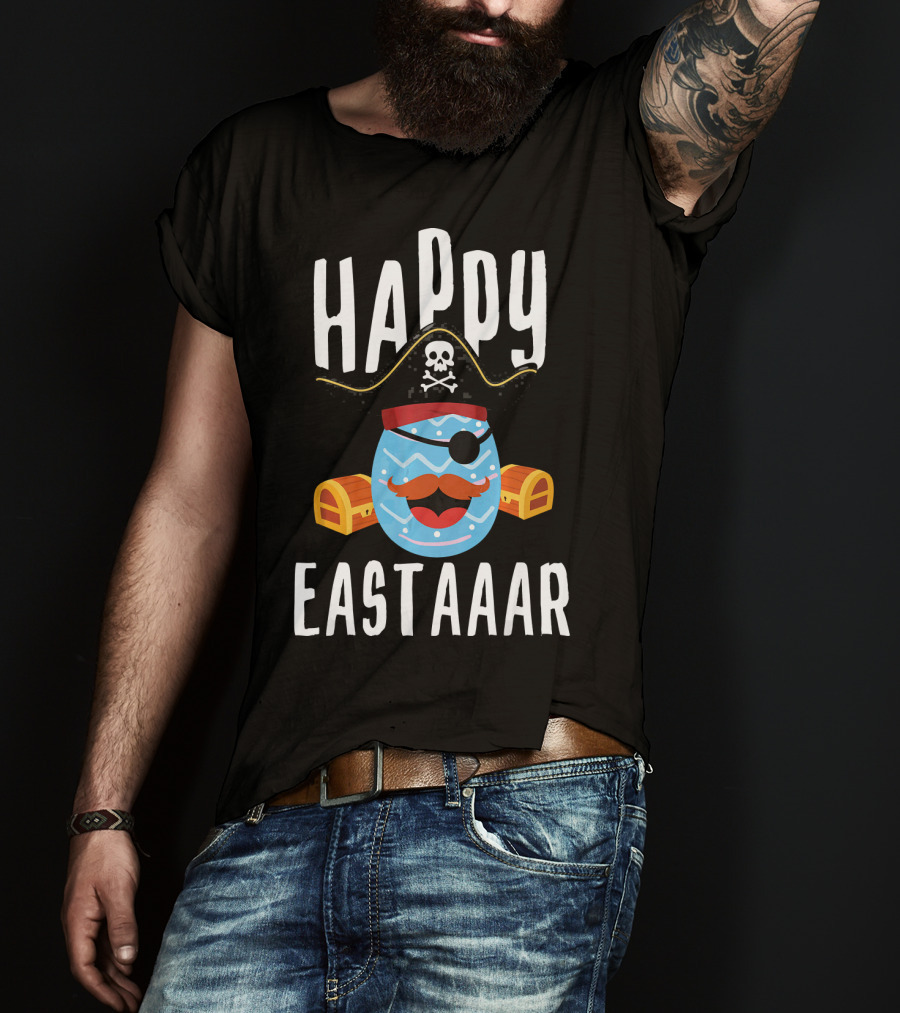 Happy Eastaar Pirate Egg With Treasure Chest T-Shirt