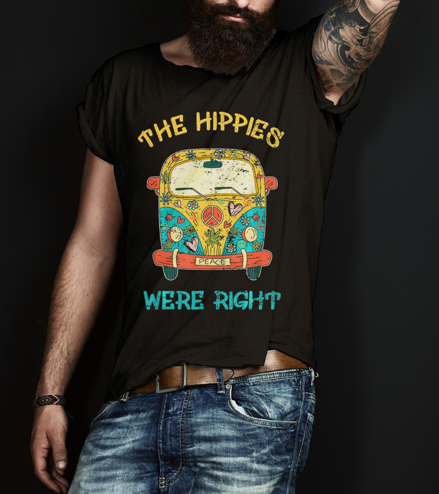 The Hippies Were Right Peace Van Vibrant Love T-Shirt