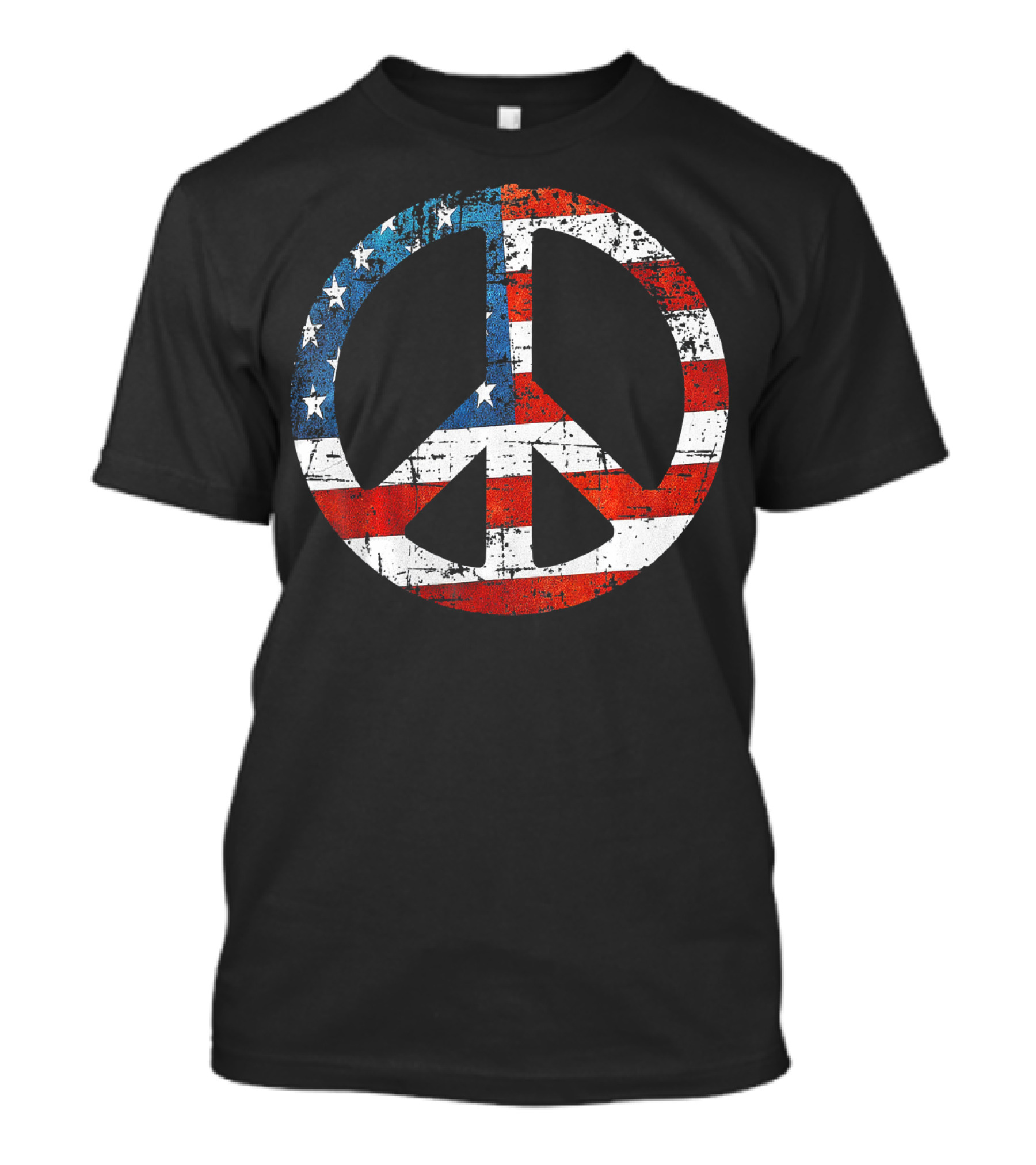 Peace Sign American Flag USA Peac T-Shirt