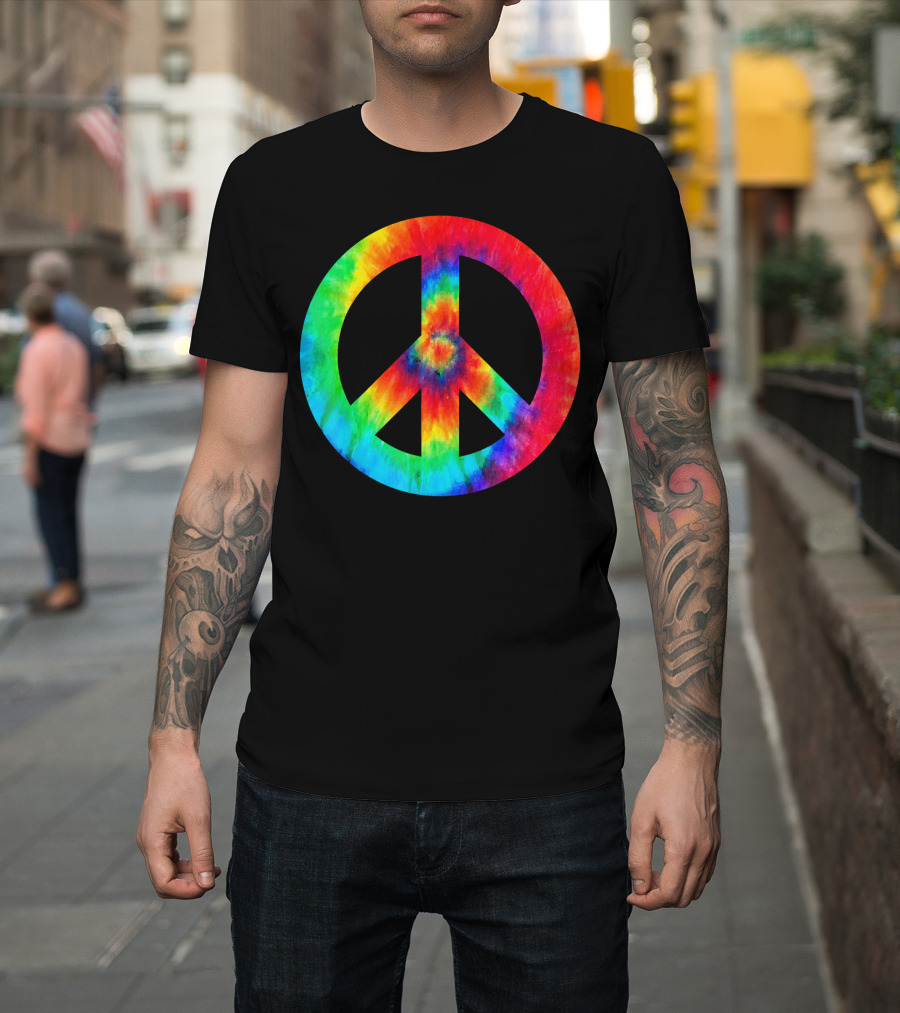 Cool Tie Dye Peace Sign T-Shirt