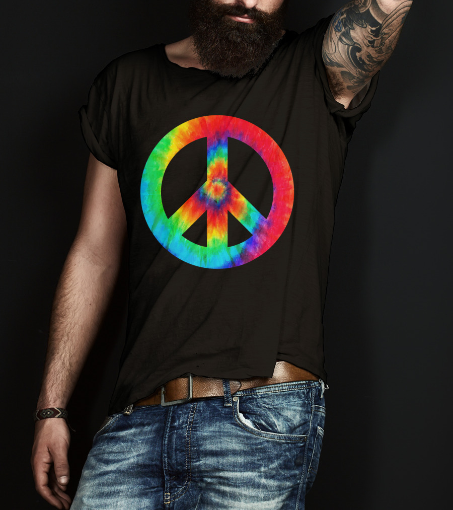 Cool Tie Dye Peace Sign T-Shirt