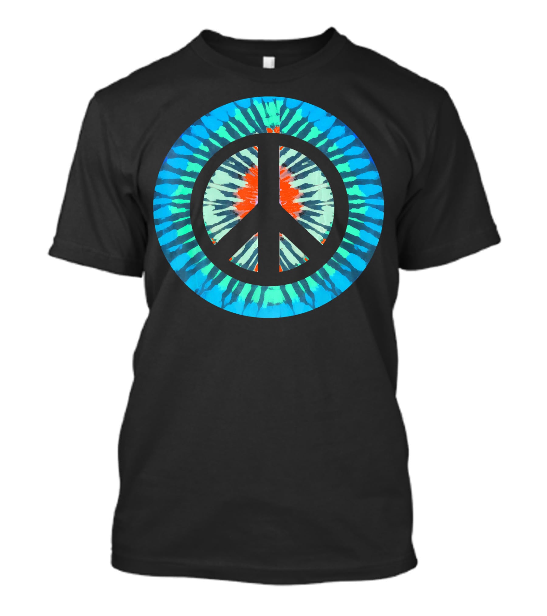 Tie Dye Peace Sign Colorful Retro Psychedelic 60s T-Shirt