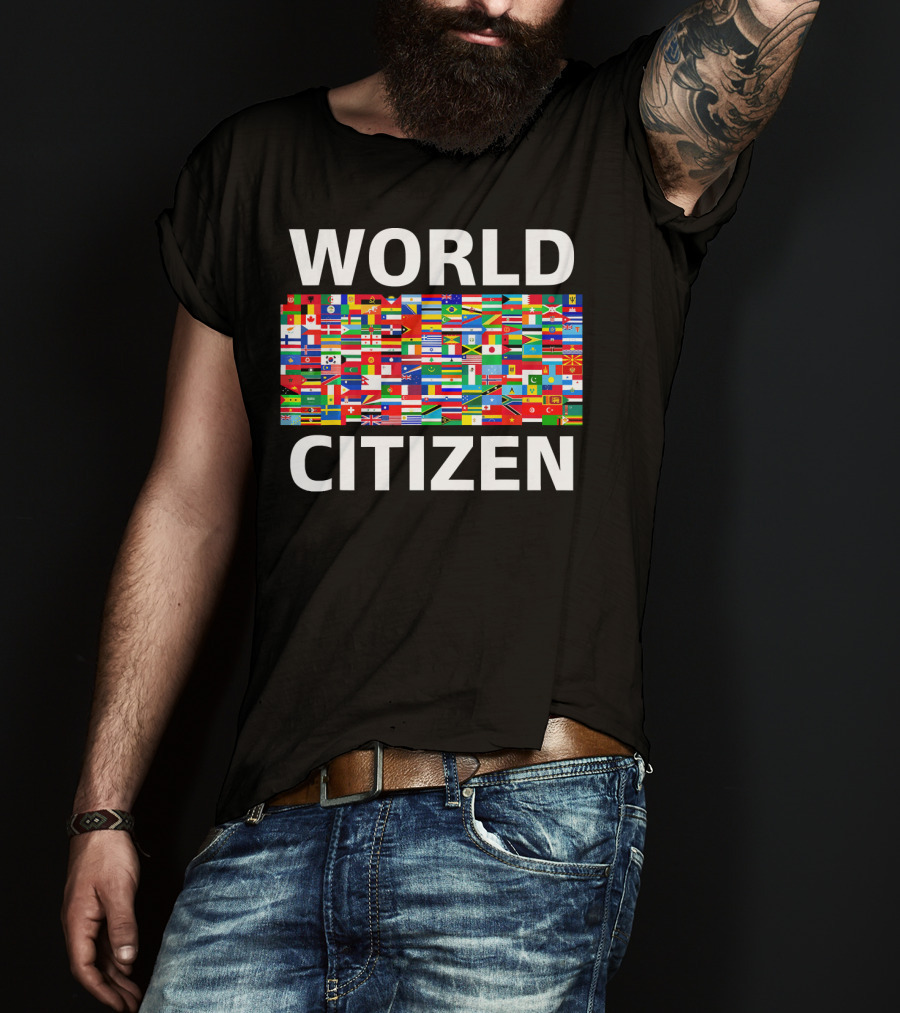 World Citizen Multinational Flags Equality Unity T-Shirt