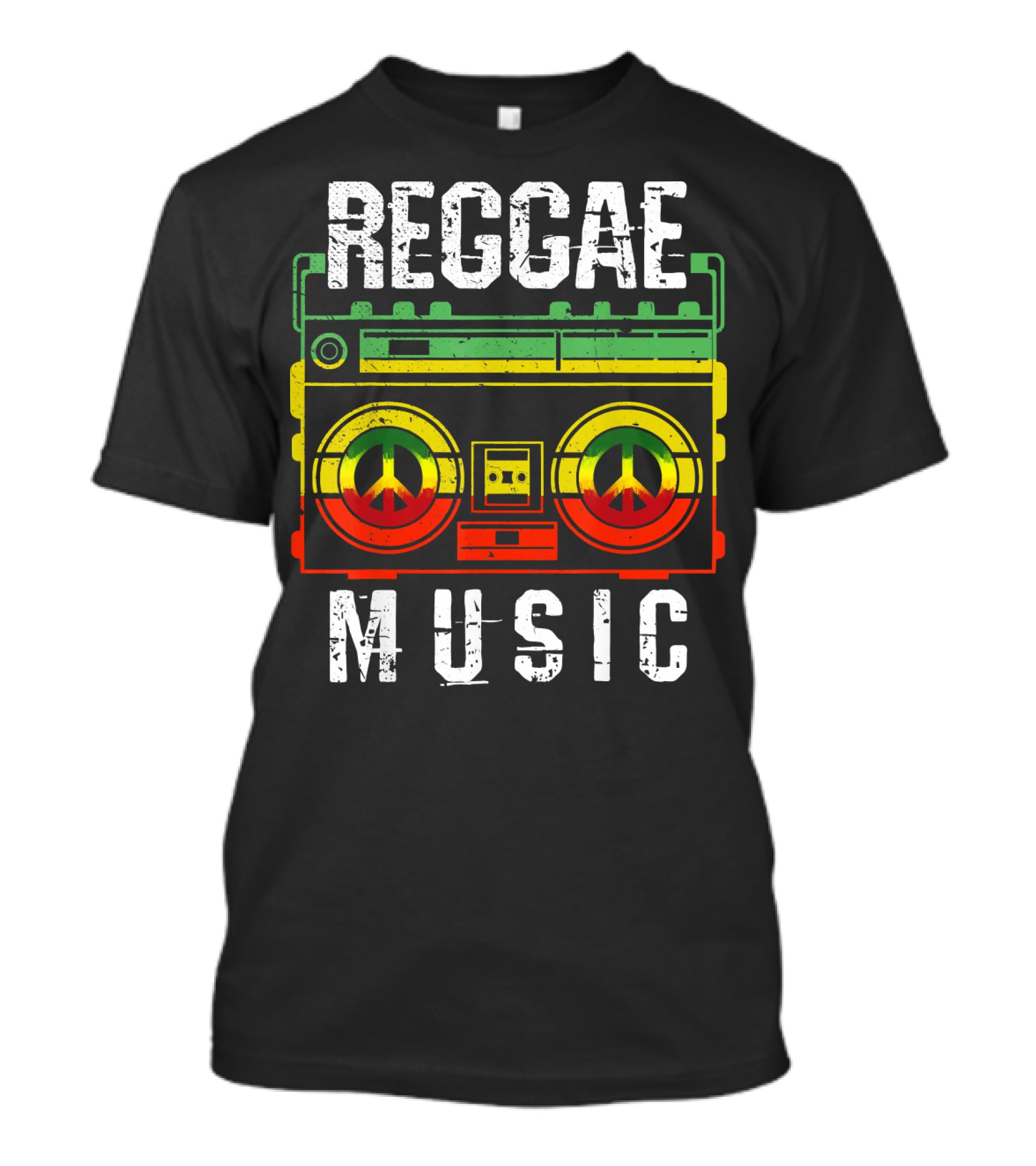 Reggae Music Peace Boombox Mens One Love T-Shirt
