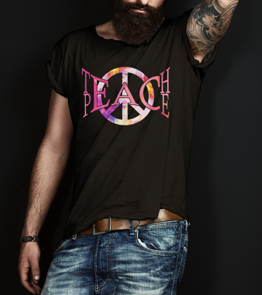 Teach Peace Sign Educators T-Shirt
