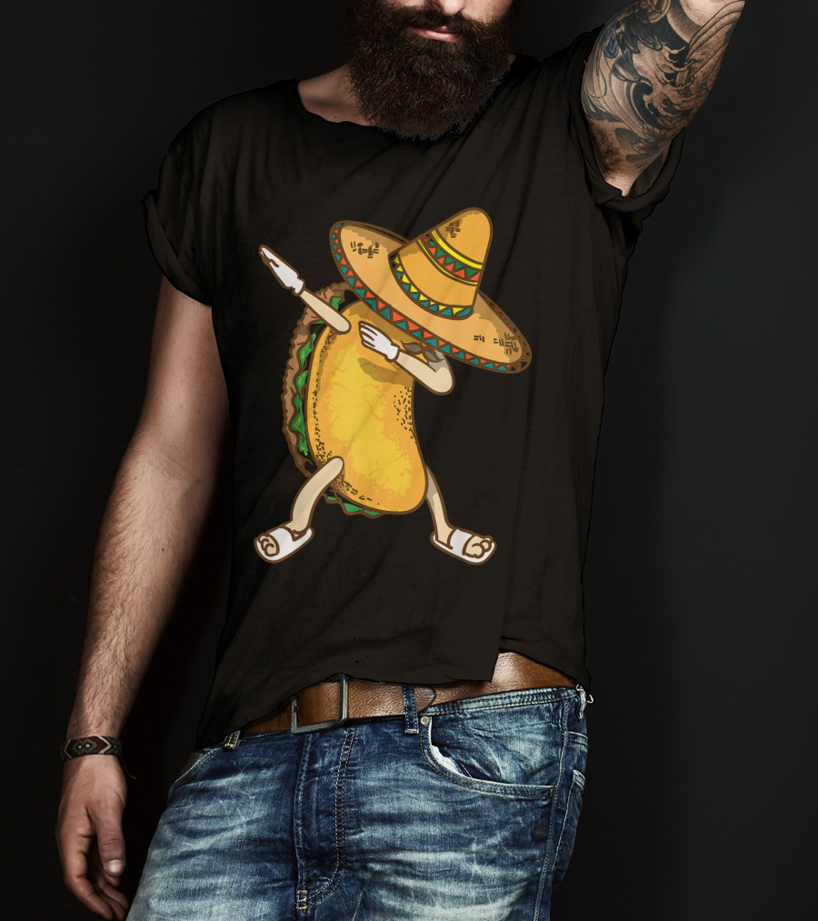 Dabbing Taco Sombrero Cinco De Mayo Fiesta T-Shirt