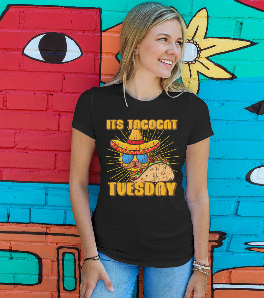 Its Tacocat Tuesday Tacos Cat Lover T-Shirt