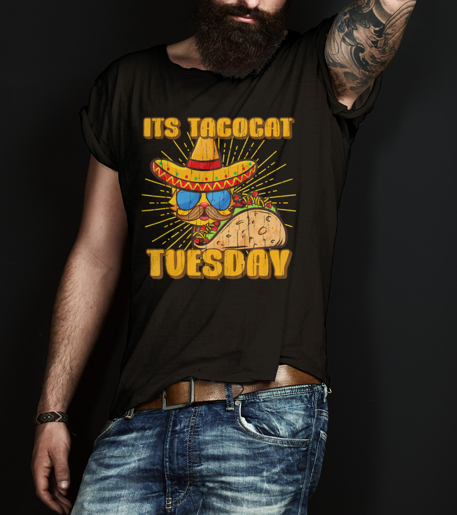 Its Tacocat Tuesday Tacos Cat Lover T-Shirt