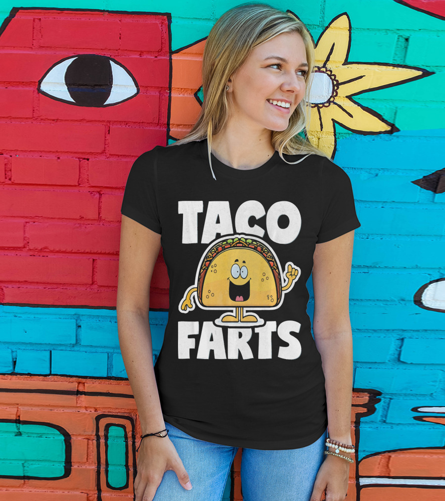 Taco Farts Funny Vintage Mexican Food T-Shirt