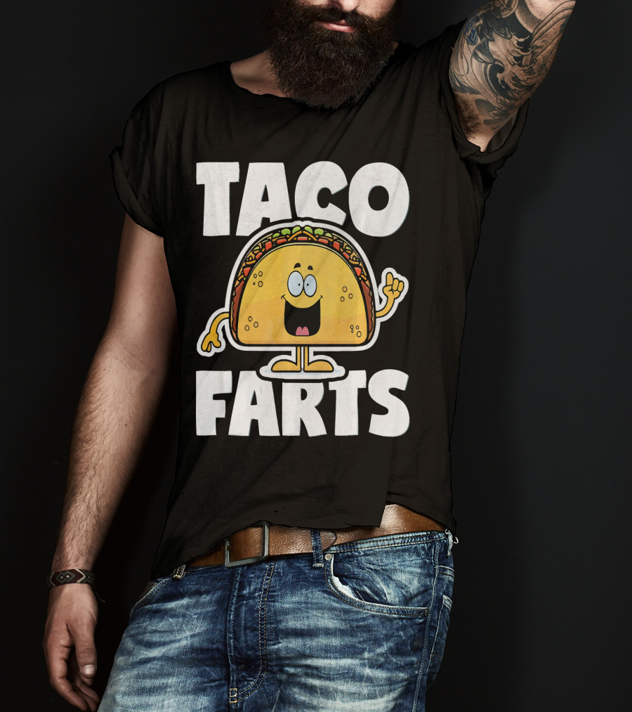 Taco Farts Funny Vintage Mexican Food T-Shirt