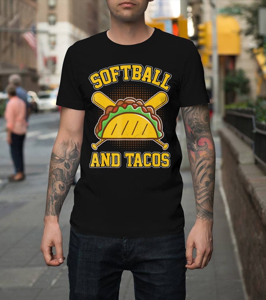 Softball And Tacos Mexican Foodie T-Shirt