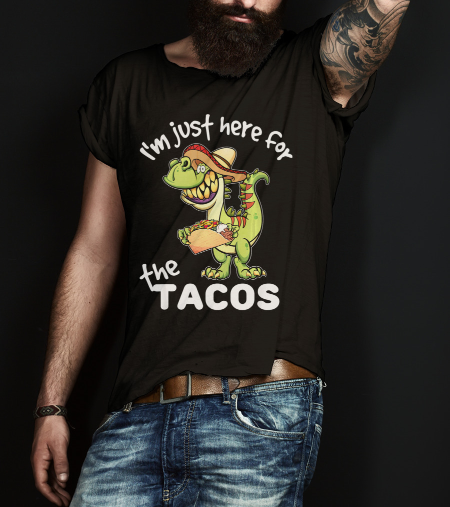 I'm Just Here For The Tacos Cinco De Mayo Boys Taco T-Shirt