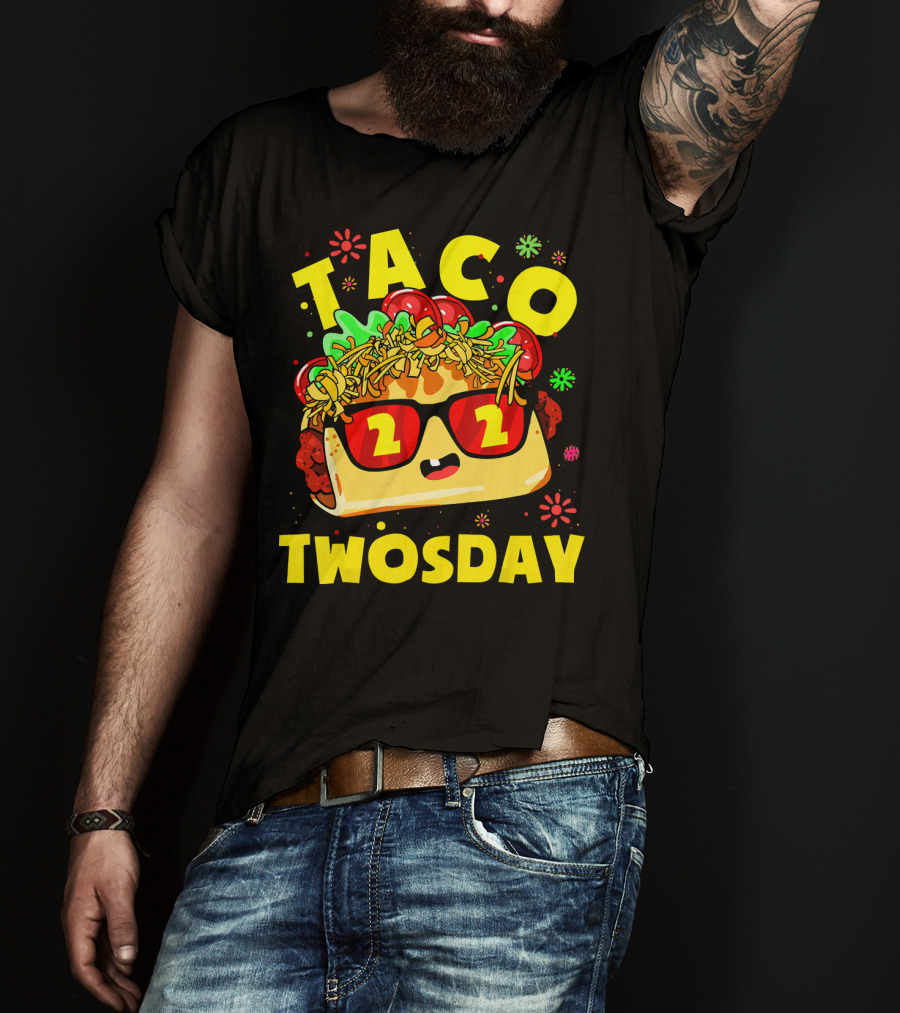 Taco Twosday 2nd Birthday Party Kids 2 Dos Cumpleanos T-Shirt