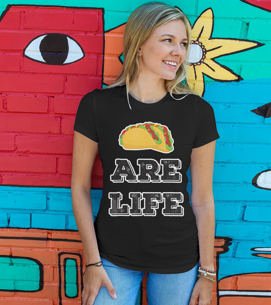 Tacos Are Life Trendy Food Emoji T-Shirt