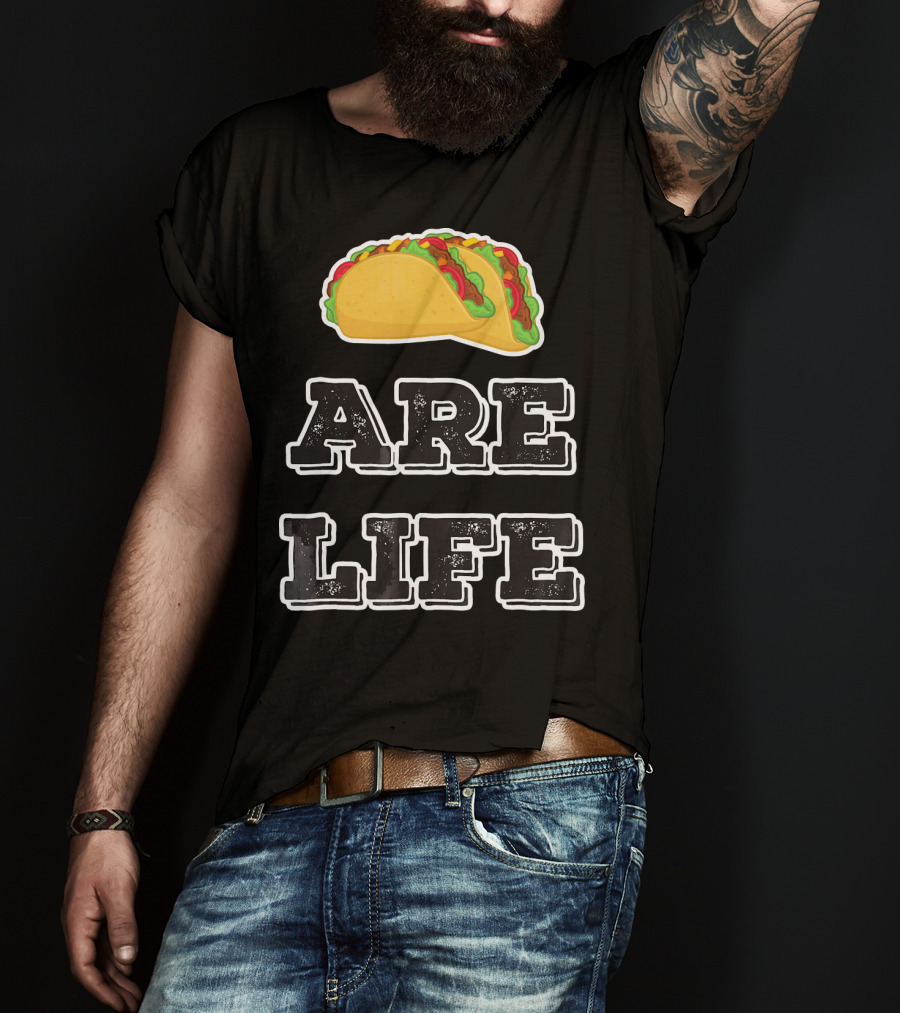 Tacos Are Life Trendy Food Emoji T-Shirt