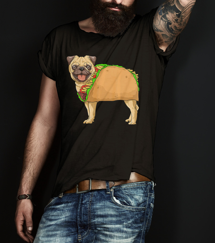 Taco Pug Mexican Burrito Pug T-Shirt