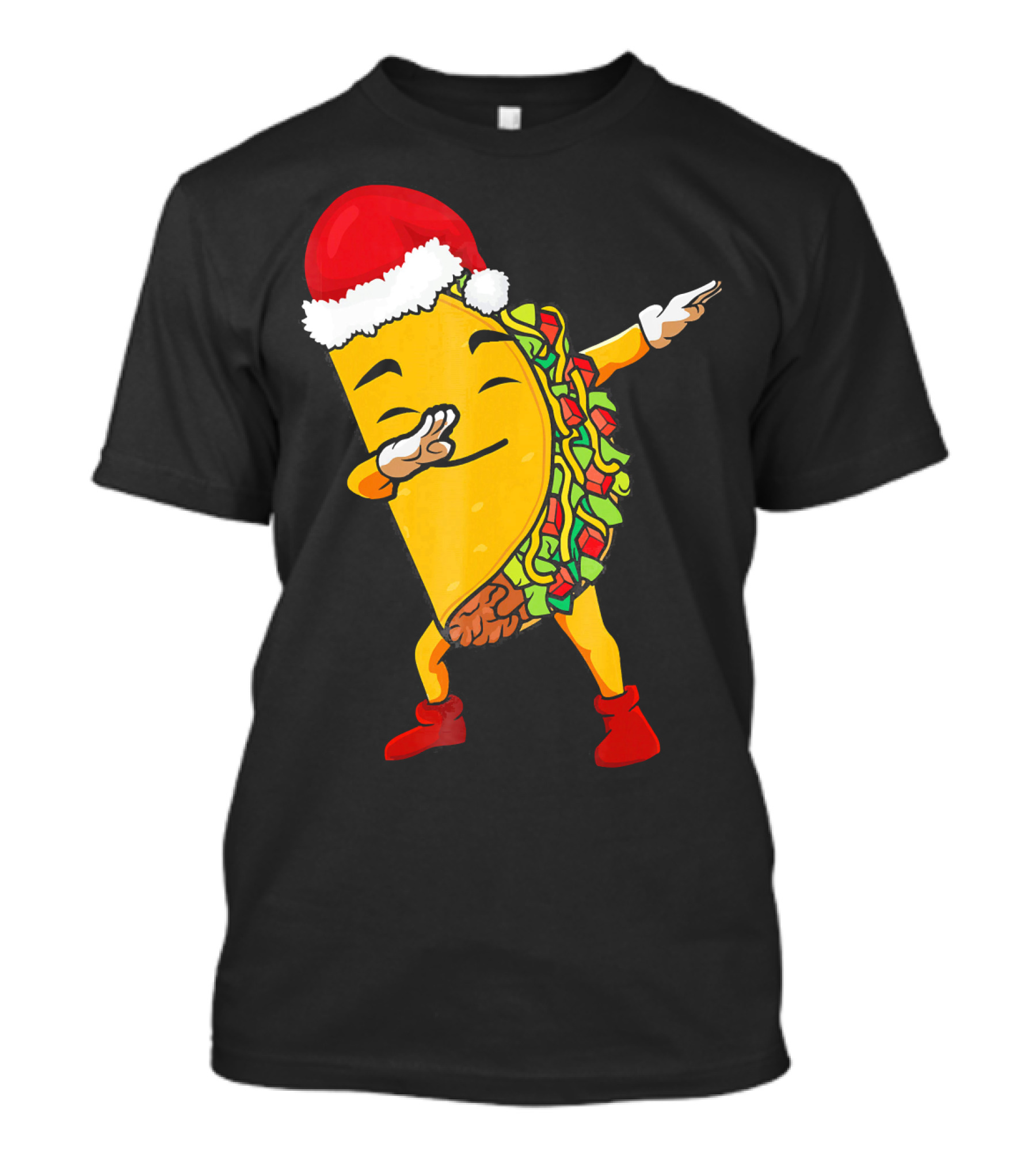 Funny Taco Santa Dabbing Christmas Matcher T-Shirt