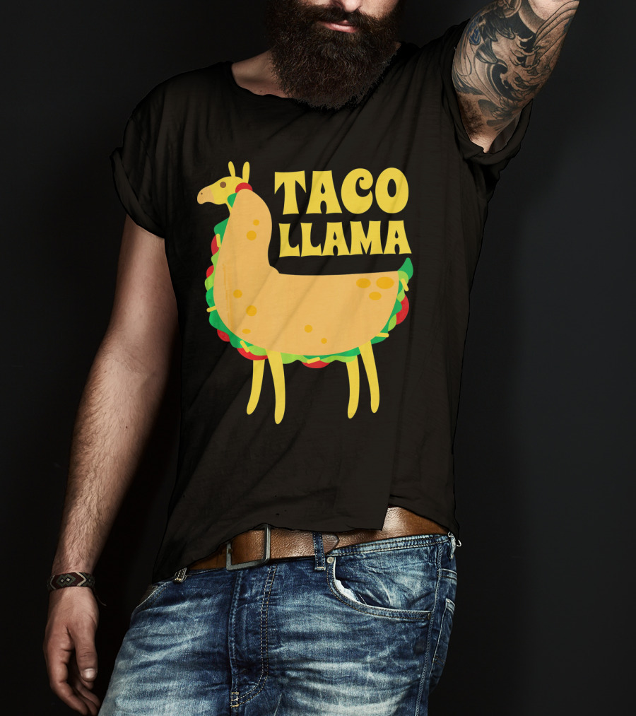Taco Llama Animal Funny Mexican Cinco De Mayo T-Shirt