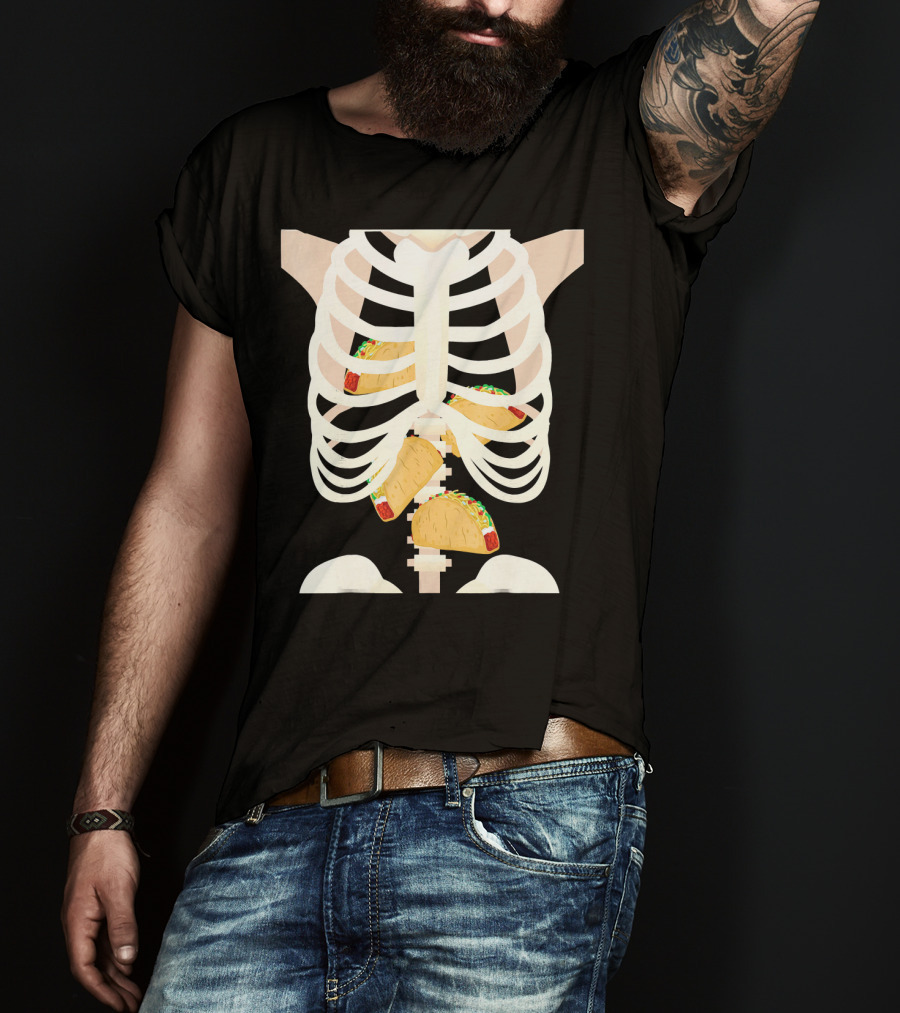 Funny Taco Skeleton Halloween T-Shirt