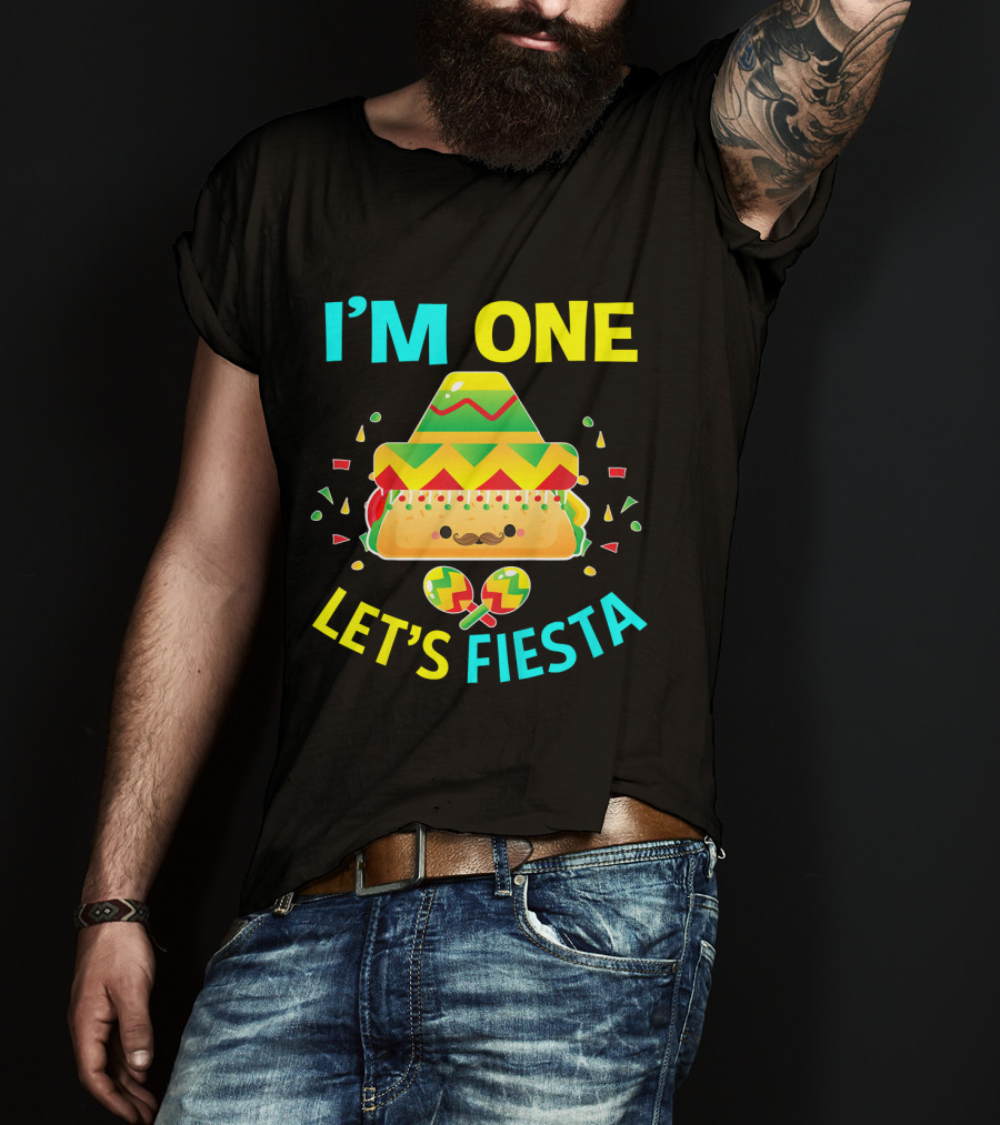 I'm One Let's Fiesta Taco 1st Birthday T-Shirt