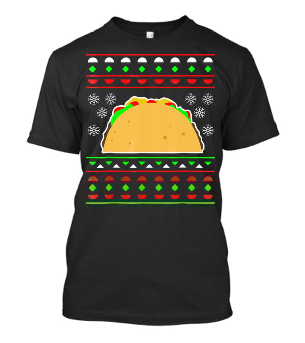 Taco Ugly Christmas Sweater Merry T-Shirt