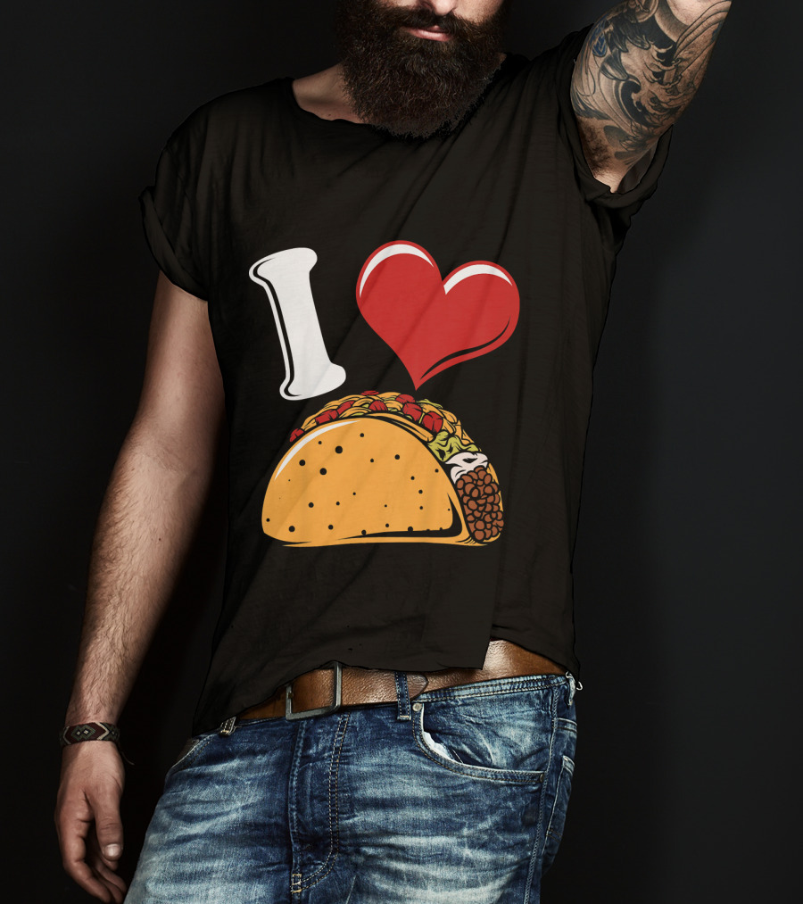 Kids Funny I Heart Tacos Love T-Shirt