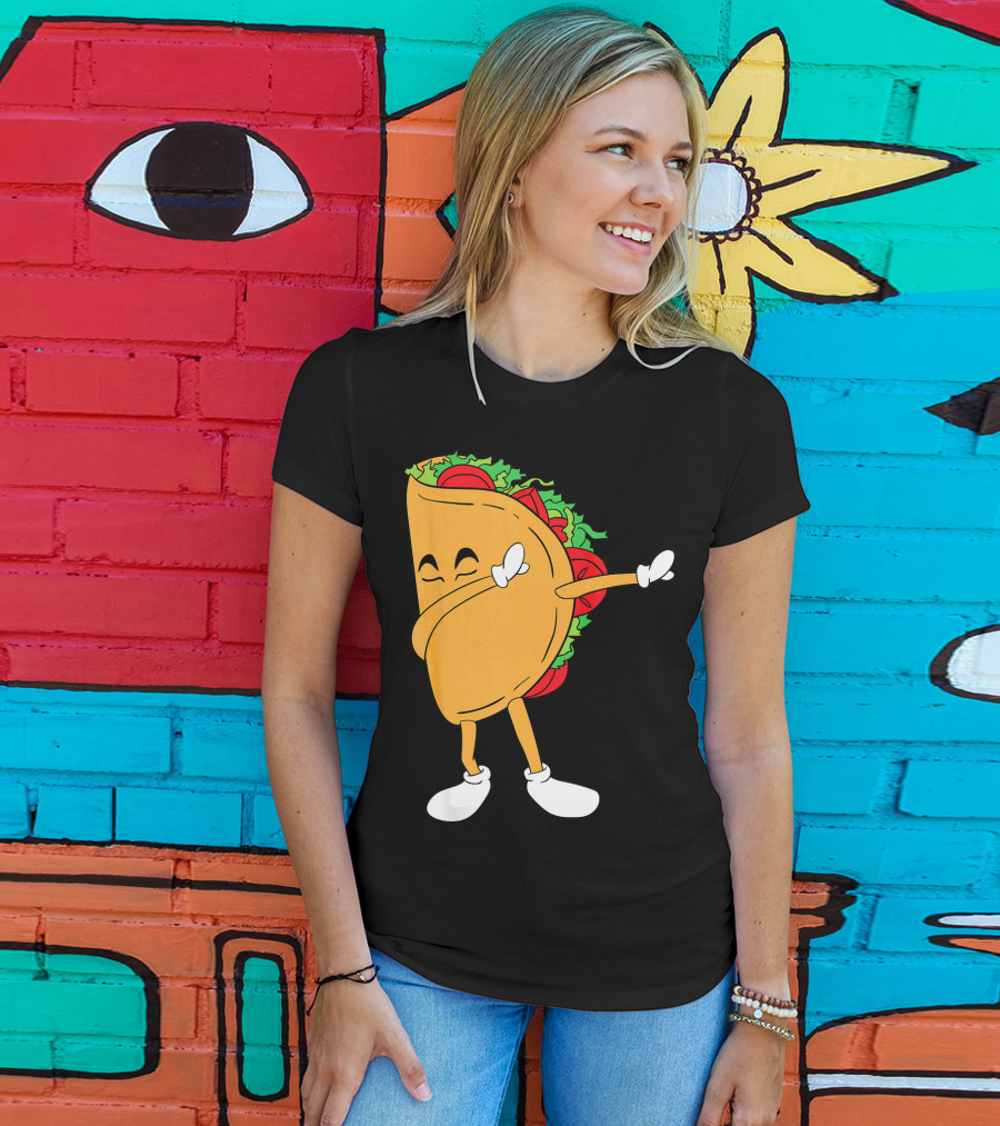 Dabbing Taco Mexico Funny Mexican Food T-Shirt