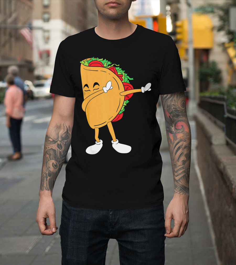 Dabbing Taco Mexico Funny Mexican Food T-Shirt