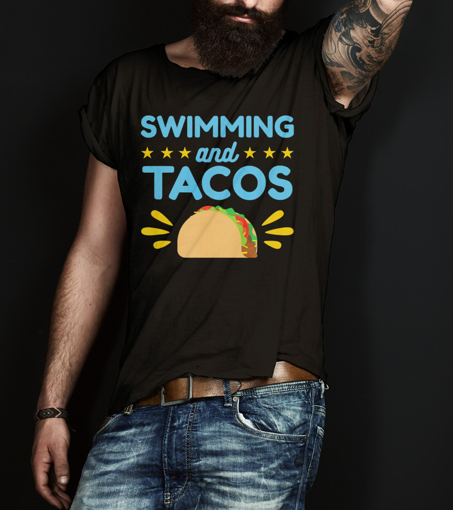Swimming And Tacos Stars Taco T-Shirt