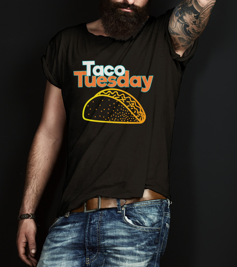 Taco Tuesday Mexican Food Fiesta Celebration With Vibrant Taco T-Shirt