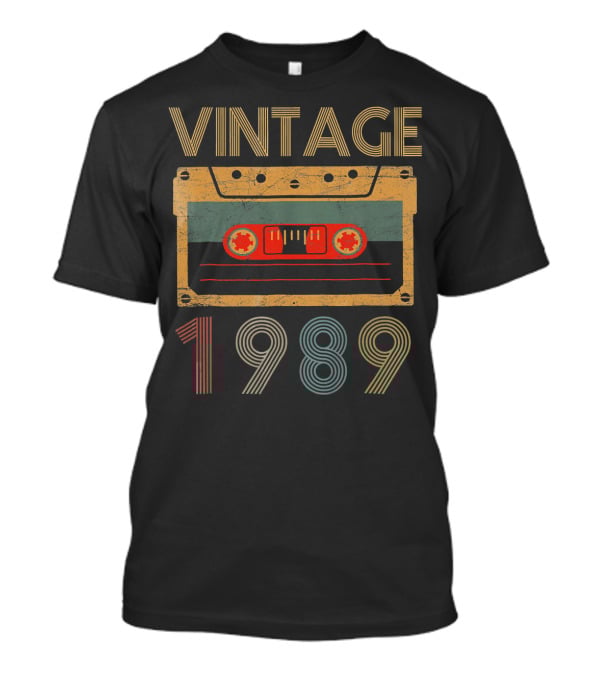 Vintage 1989 Mixtape Retro Cassette T-Shirt