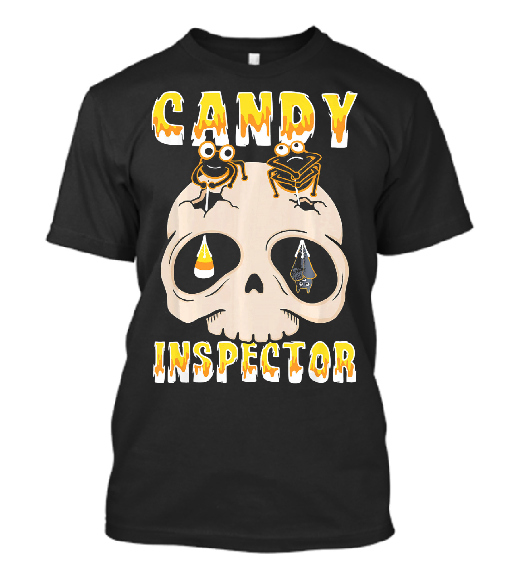 Candy Inspector Funny Skull Halloween Costume T-Shirt
