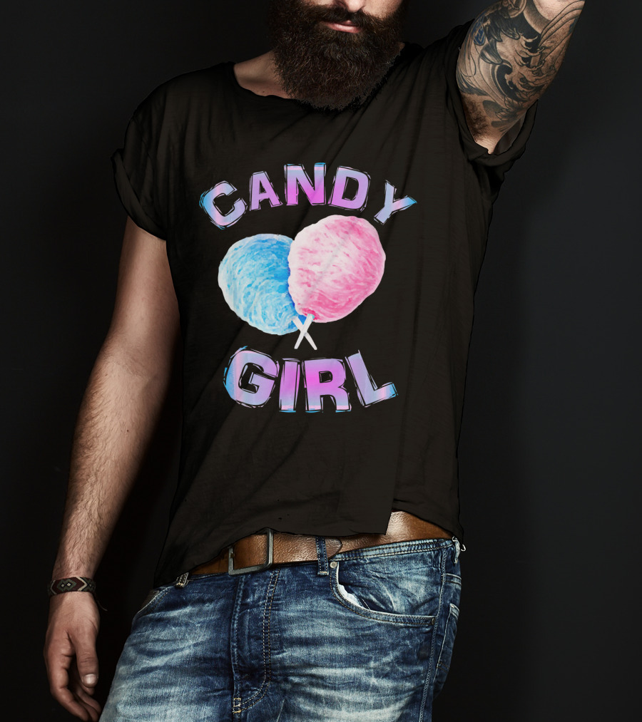 Candy Girl Cotton Candy Fun Girls Juniors T-Shirt