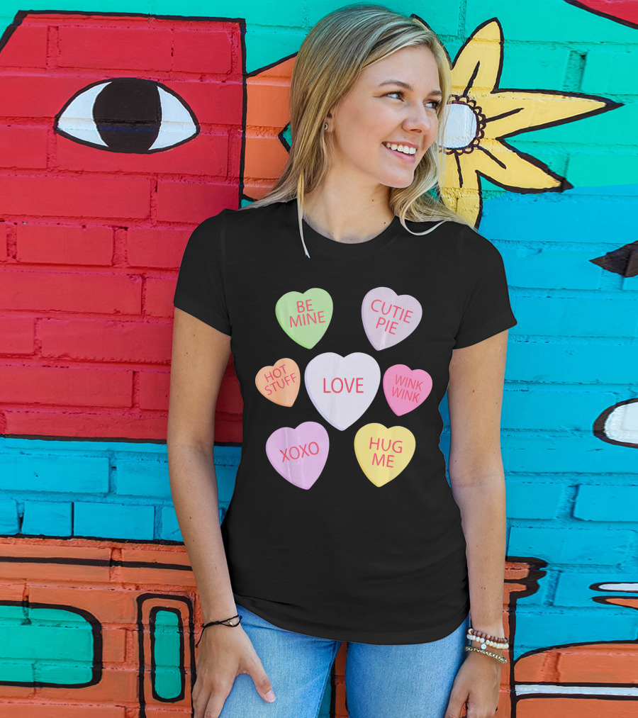 Valentines Day Be Mine Cutie Pie Love Candy Heart Kids Chi T-Shirt