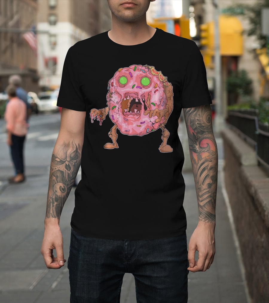 Halloween Zombie Donut Funny Zombies Hum Sprinkles Monster T-Shirt