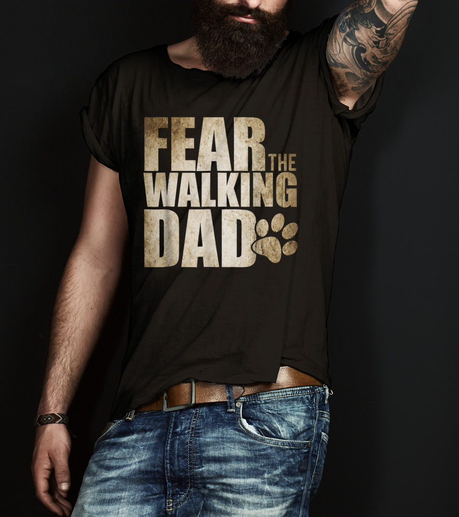 Fear The Walking Dad Paw Prints T-Shirt
