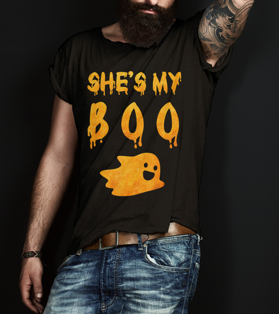 She's My Boo Funny Couples Halloween Costume T-Shirt
