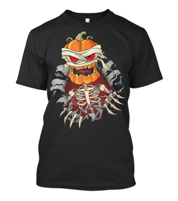 Halloween Skeleton Zombie Pumpkin Mummy Horror T-Shirt