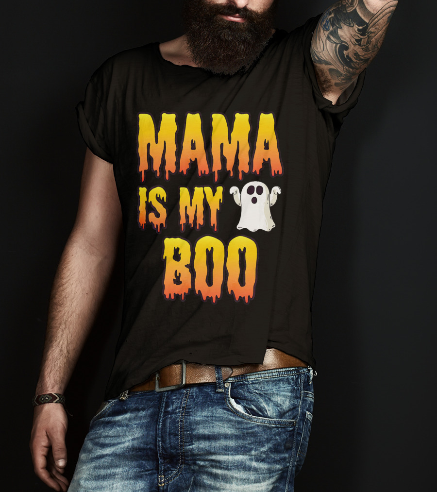 Mama Is My Boo Halloween Ghost Spirit T-Shirt