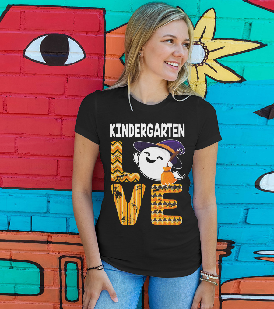 Kindergarten Love Cute Boo Ghost Halloween T-Shirt