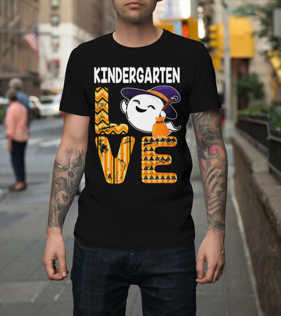 Kindergarten Love Cute Boo Ghost Halloween T-Shirt