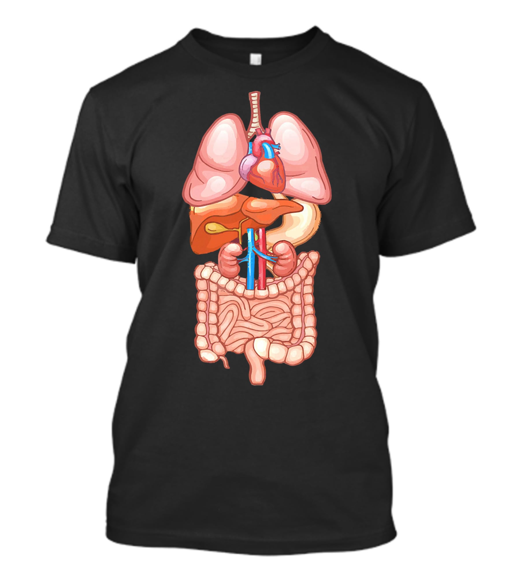 Halloween Anatomy Internal Organ Diagram T-Shirt