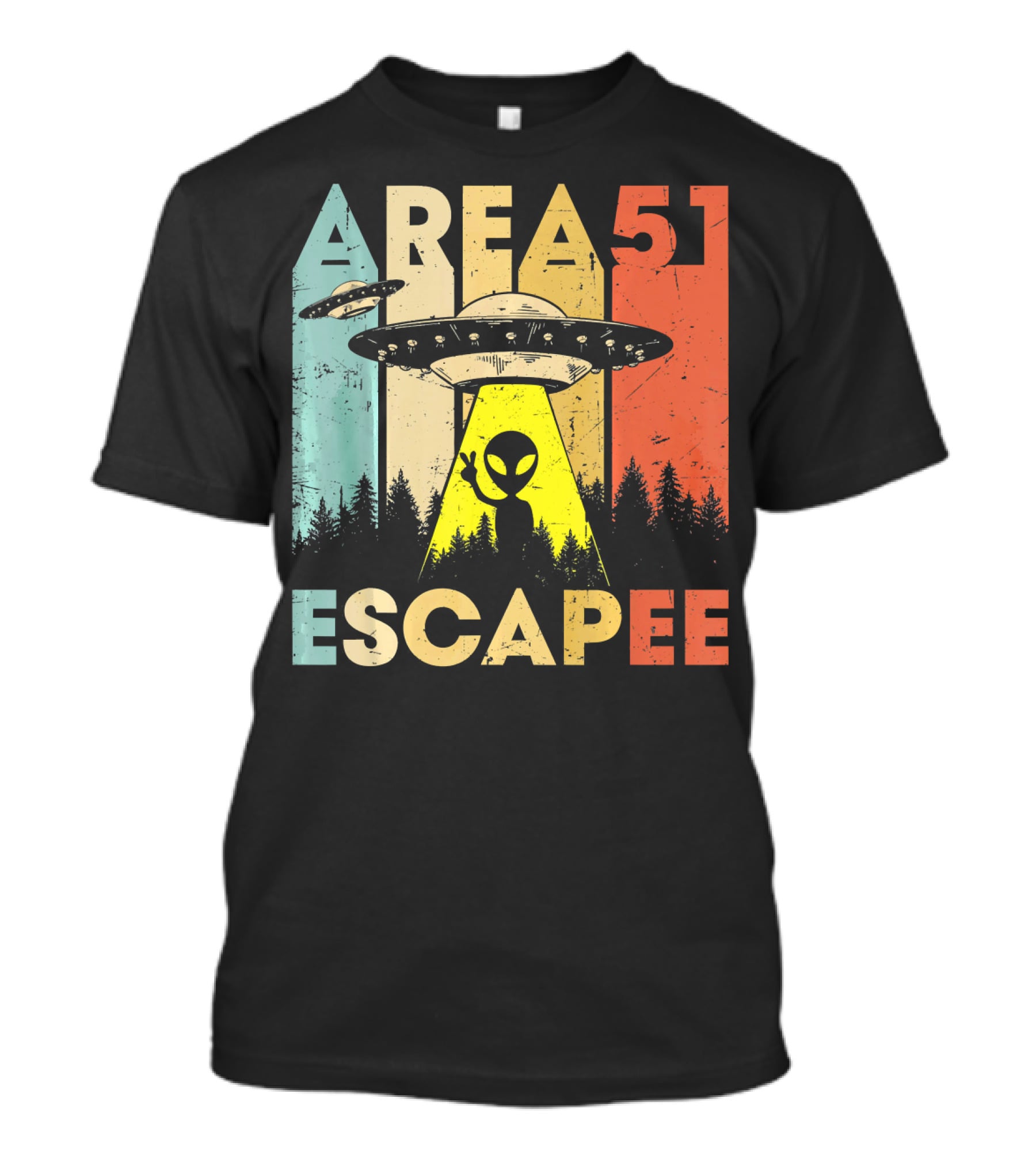 Area 51 Escapee UFO Alien Vintage Halloween Costume T-Shirt